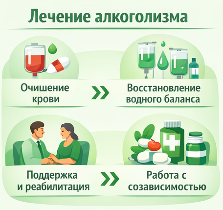 лечение алкоголизма в Куйбышеве этапы